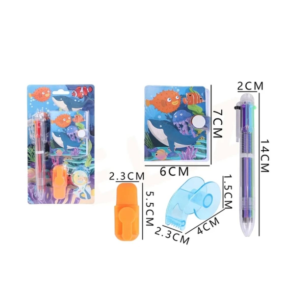 GENERICO - Set De Papeleria Mundo Marino