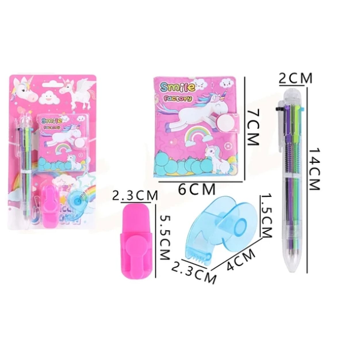 GENERICO - Set De Papeleria Unicornios