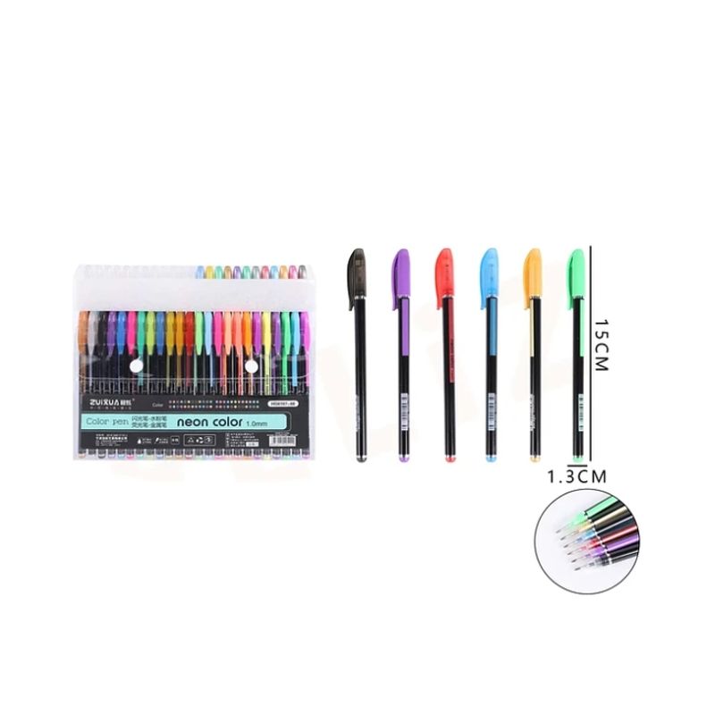 GENERICO - Lapiz Fluor Neon Colores 48 Colores 1.3x15 cm
