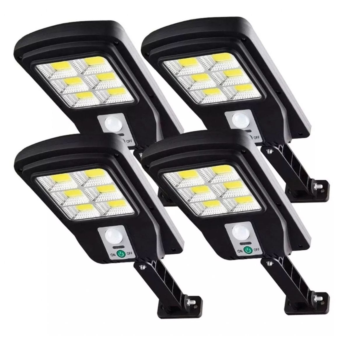 GENERICO - Pack 4 Foco Solar Led Exterior Con Sensor De Movimiento Ip65