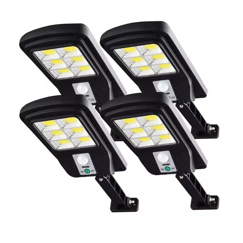 GENERICO - Pack 4 Foco Solar Led Exterior Con Sensor De Movimiento Ip65