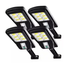 GENERICO - Pack 4 Foco Solar Led Exterior Con Sensor De Movimiento Ip65