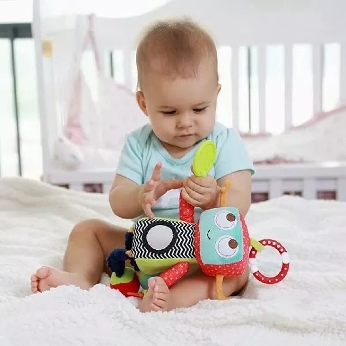 GENERICO - Sonajero Sensorial Peluche Robot Para Bebe