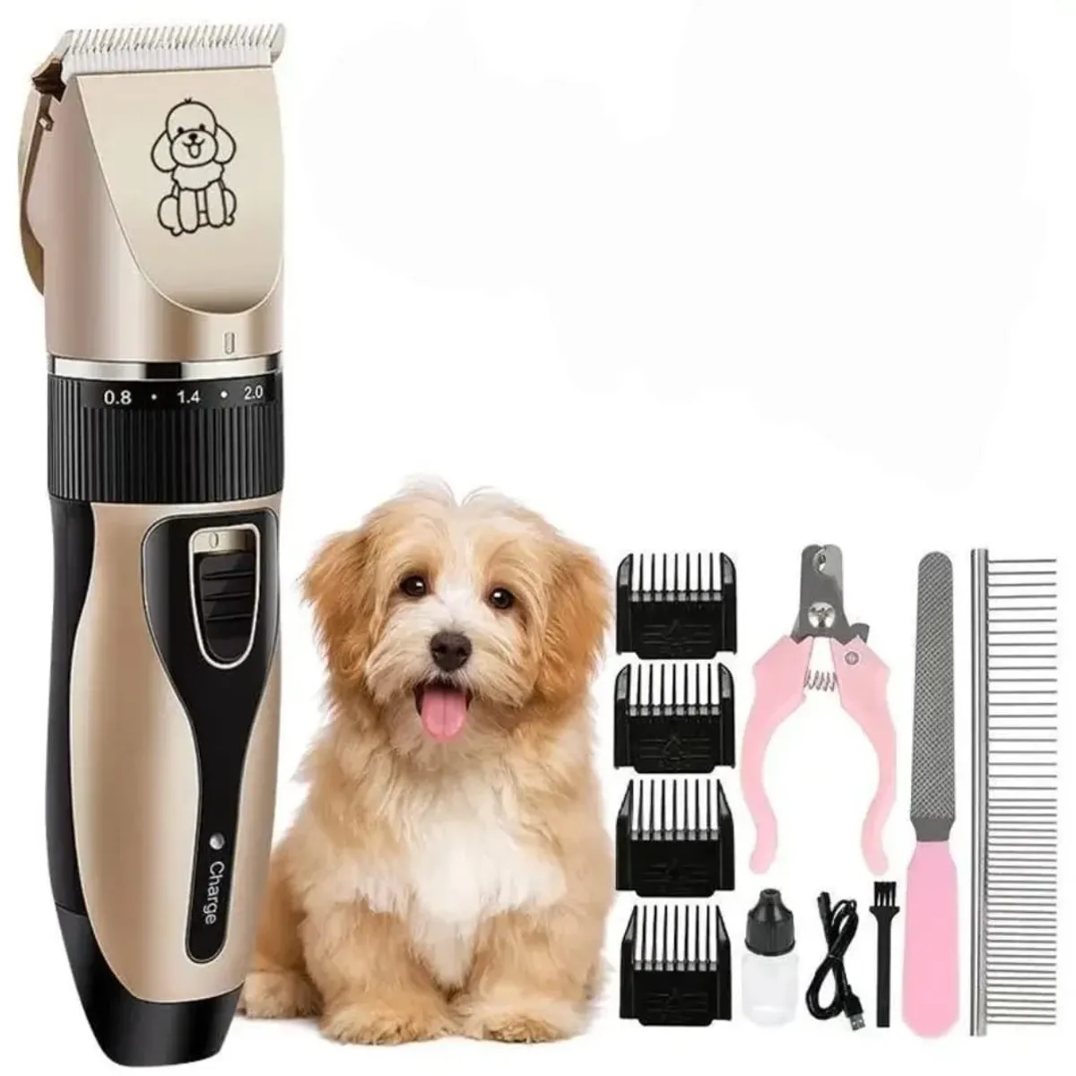 GENERICO - Maquina Corta Pelo Kit de Aseo para Mascotas Corta Uñas