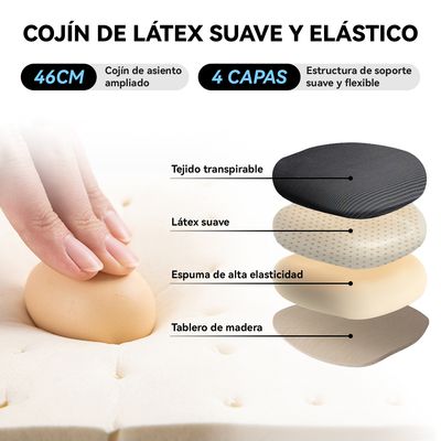 Imagen 2 del producto Set 2 Sillas Carla Ergonómica Asiento De Memoria Silla Oficina Lumber Biónico Apoyabrazo Ajustable