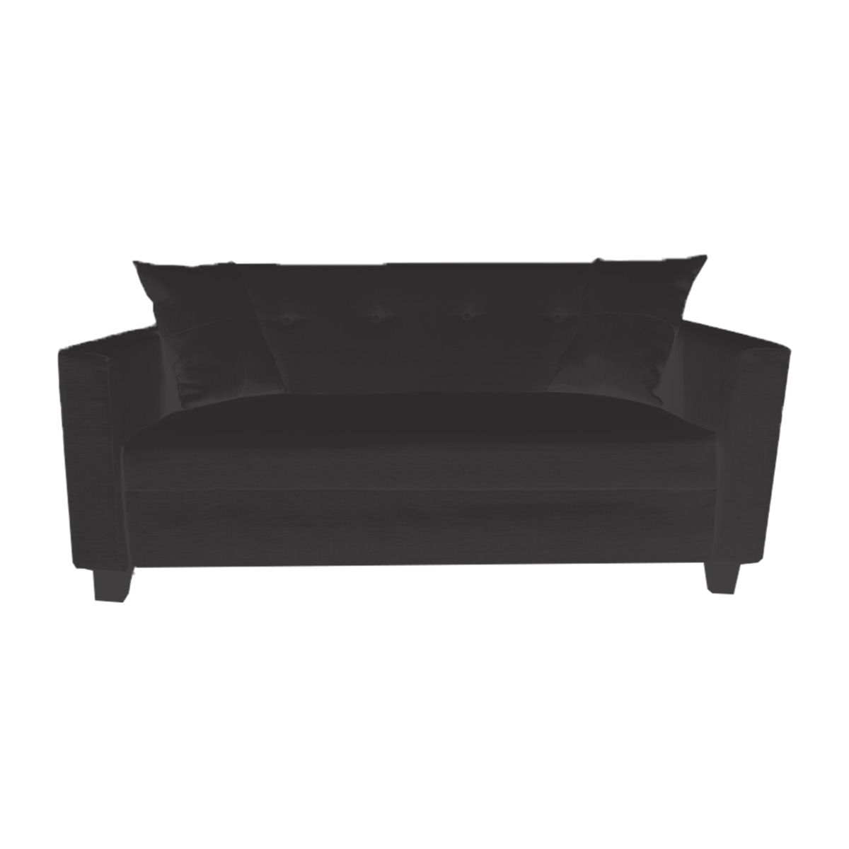 MUEBLES HVM - Sofa HVM alonso Negro Felpa 3C felpa
