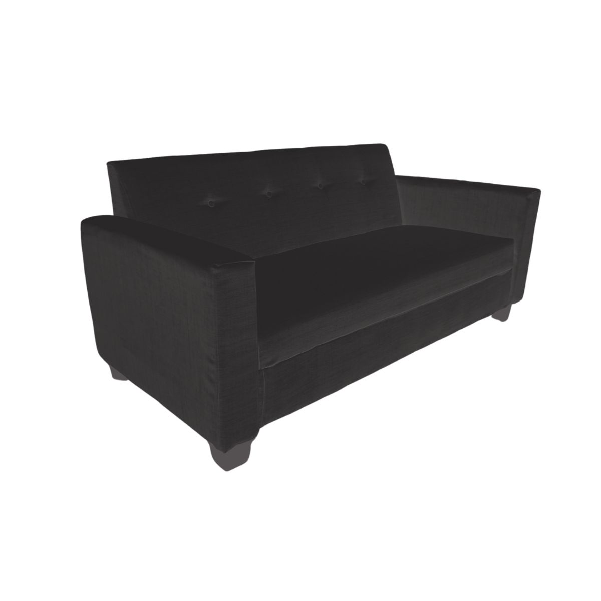 MUEBLES HVM - Sofa HVM alonso Negro Felpa 3C felpa