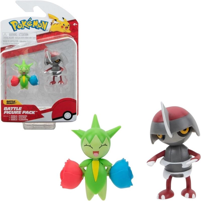 POKEMON - Pokemon Battle Figure Pack - Roselia Y Pawniard