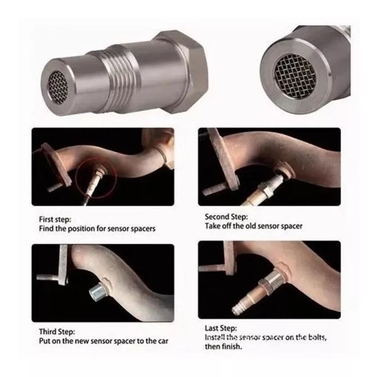 KUANGYE - Mini Catalizador Sensor De Oxigeno Apaga Codigo P0420 P0430