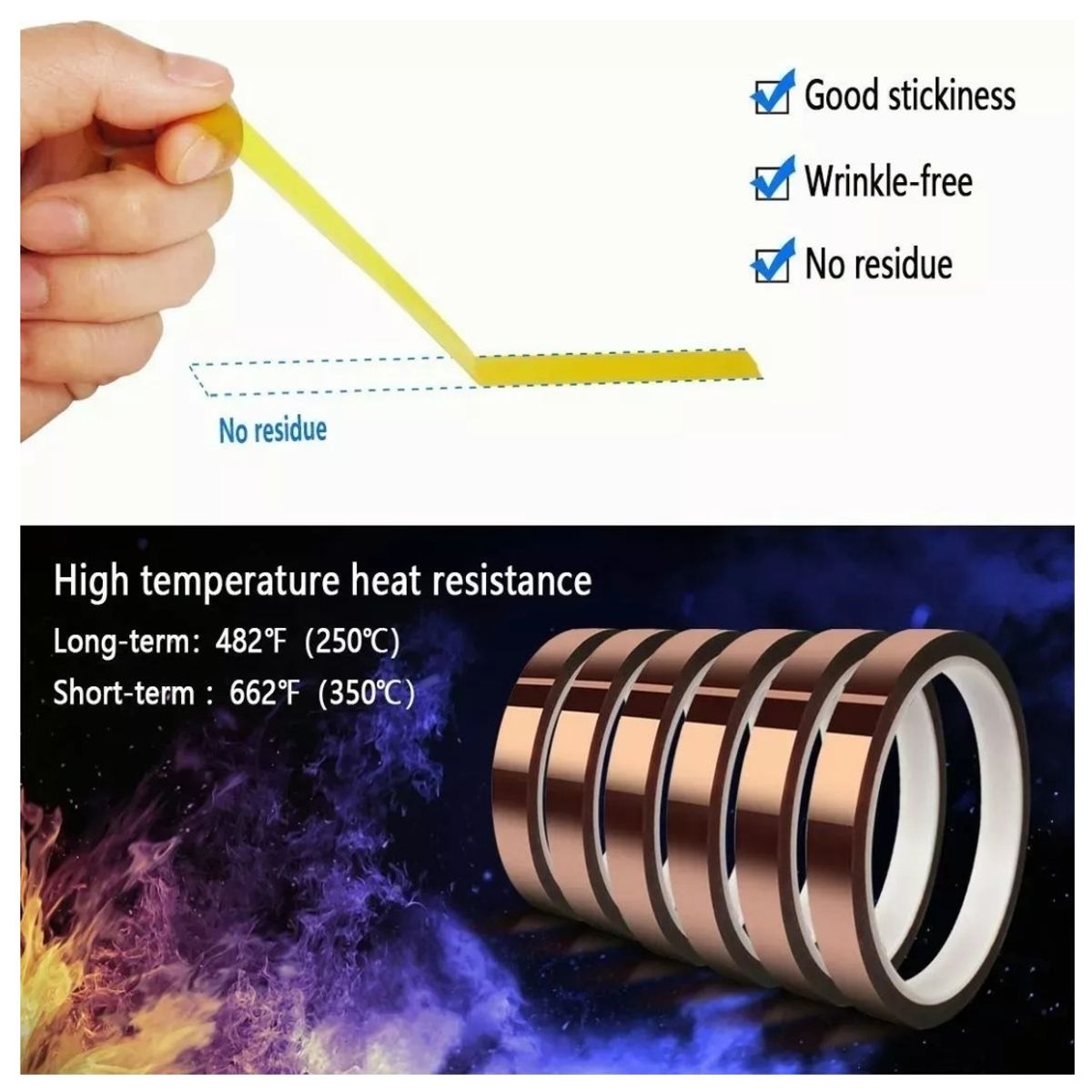 KUANGYE - Pack 10 Cintas Termicas Sublimacion 5mm X 33metros