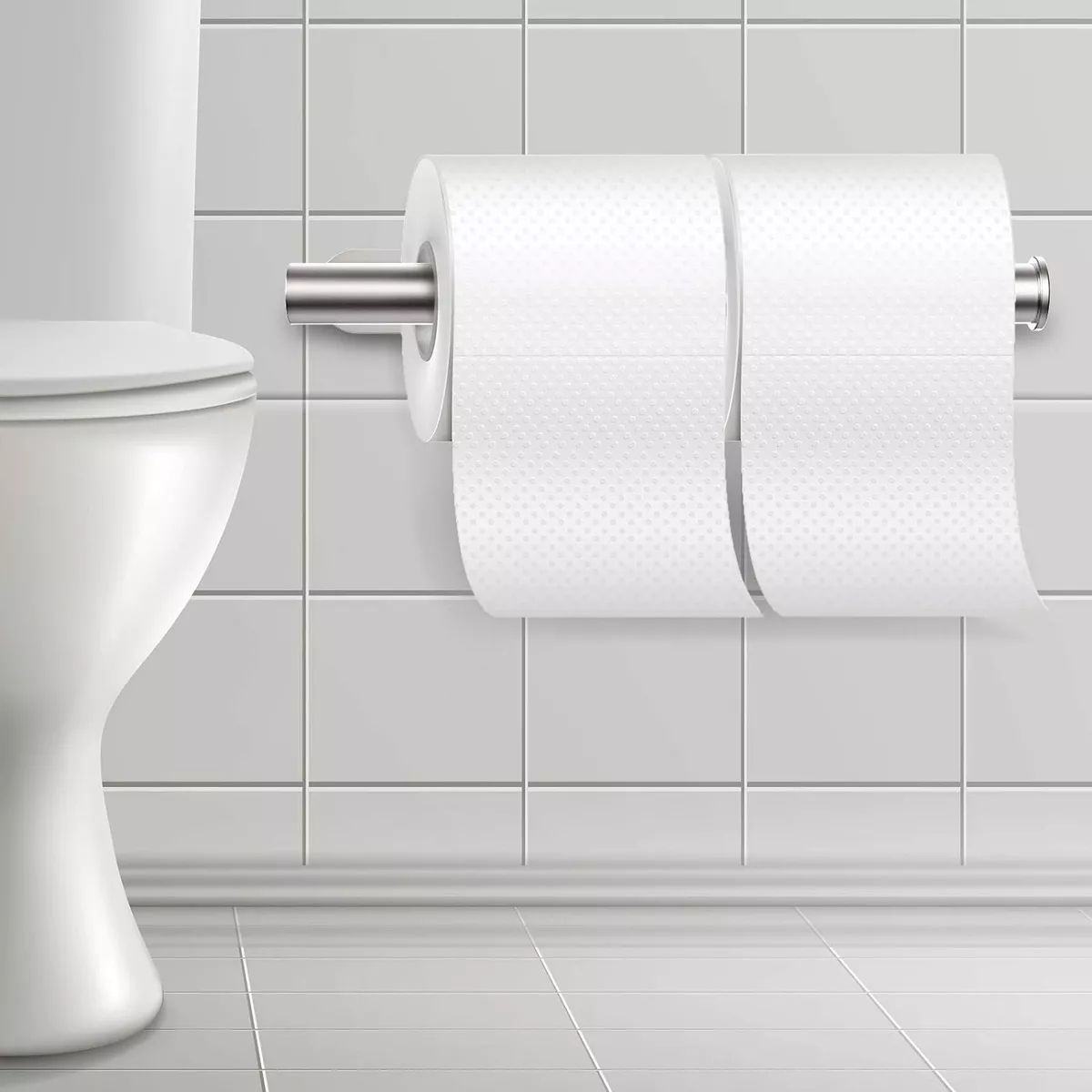 KUANGYE - Portarrollo De Papel Higiénico De Acero Inoxidable Para Baño