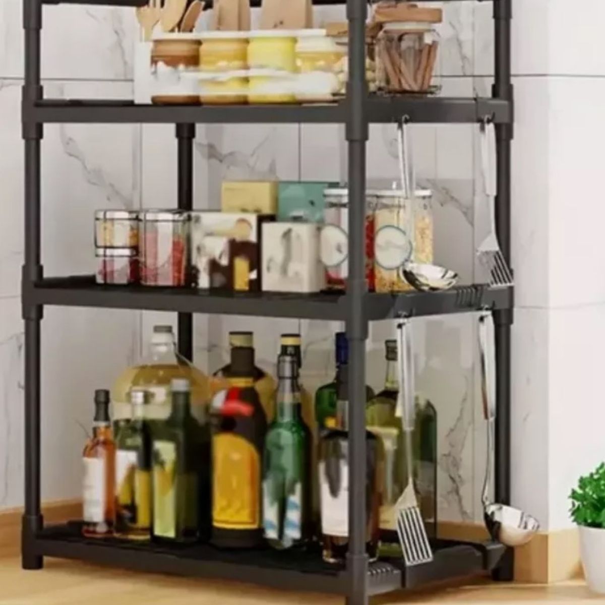 GENERICO - Organizador Rack Cocina 3 Niveles Cocina Multifuncional