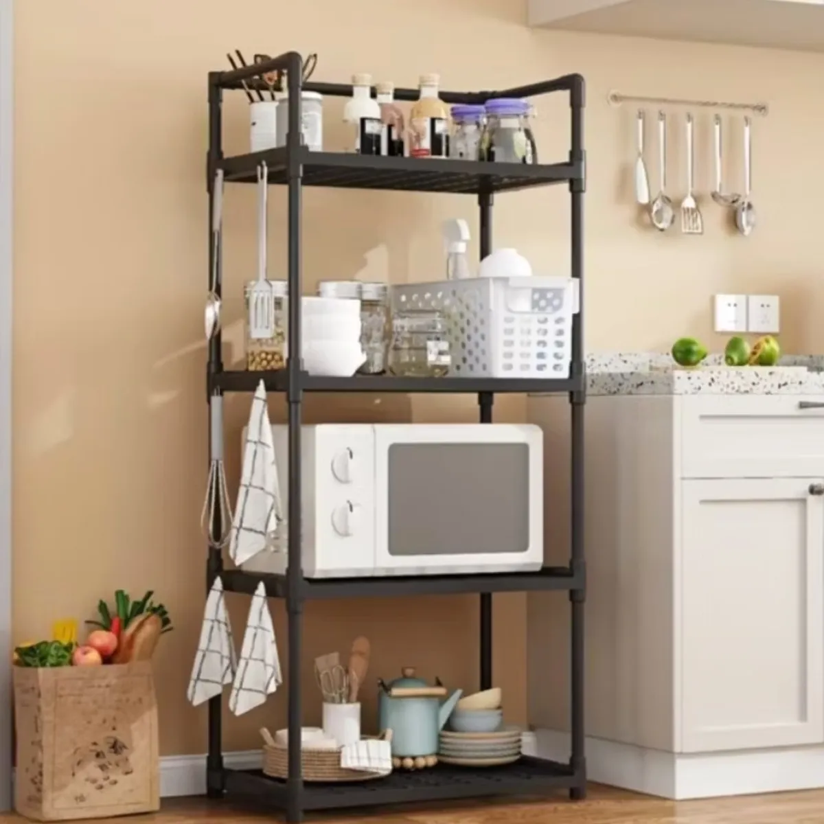 GENERICO - Organizador Rack Cocina 4 Niveles Multifuncional