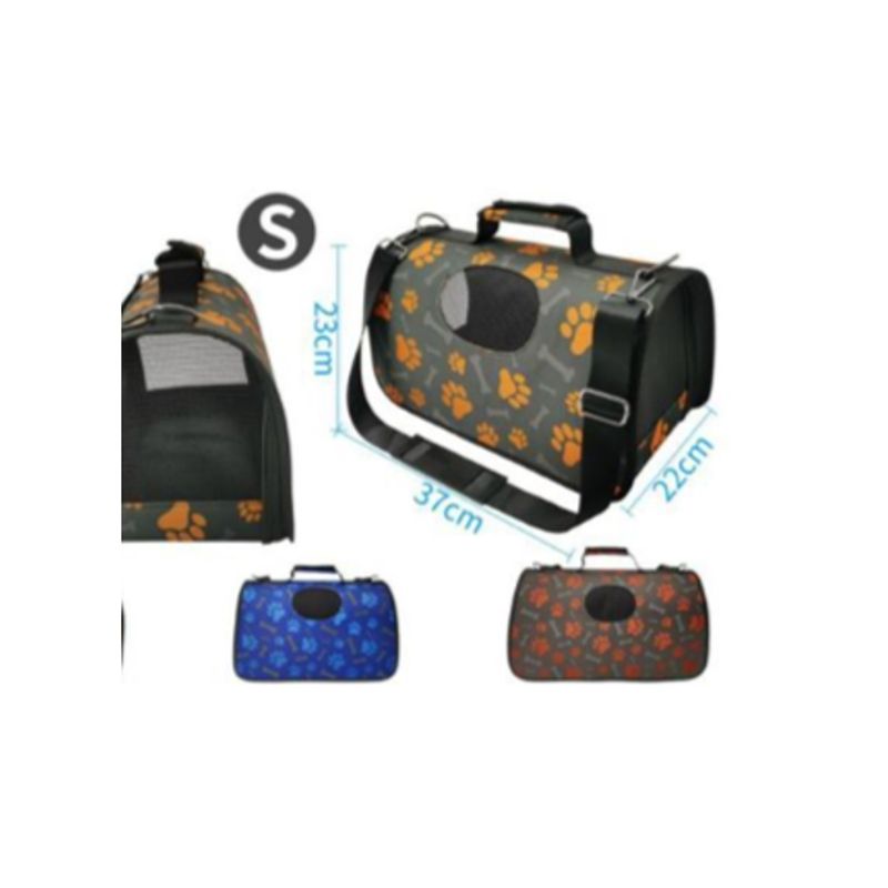 GENERICO - Bolso De Viaje Para Perros Diseño Patitas Azul S