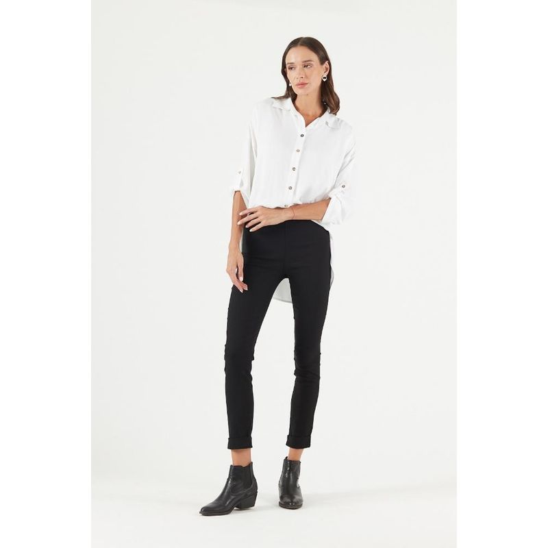 PRIVILEGE - Leggings slim fit negra PRIVILEGE 745 - Negro
