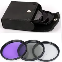 GENERICO - KIT FILTROS UV POLARIZADOR Y FLUORESCENTE DE 52MM