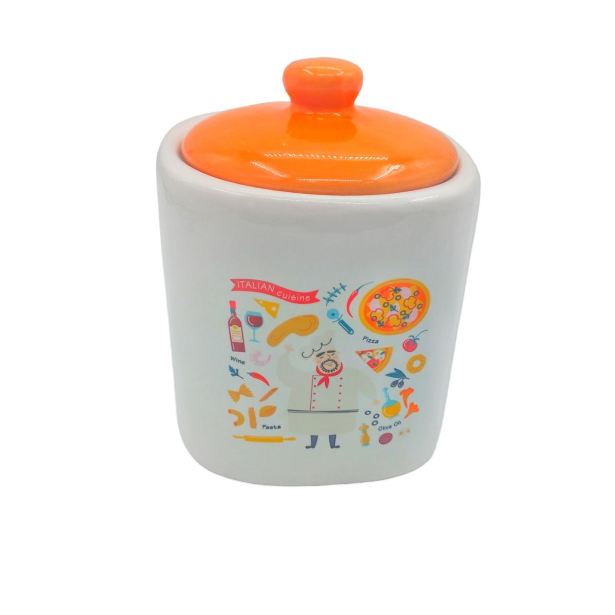 MOGA - Azucarero especiero frasco loza 14x14x18cm 1500ml