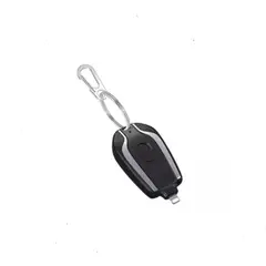 GENERICO - Llavero Portátil Mini Power Bank De 1500 Mah Iphone Color Negro