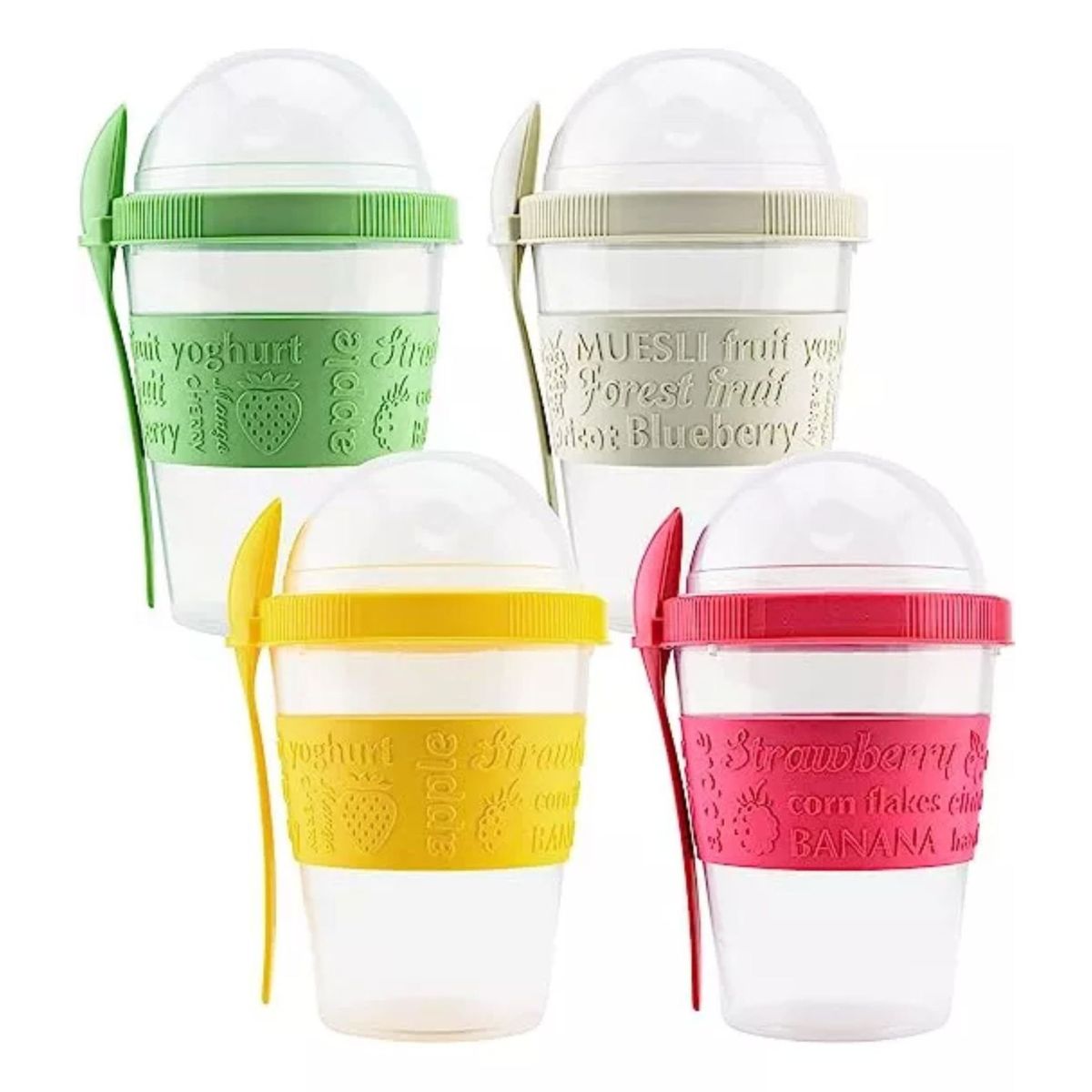 TITIZ - Vaso De Yogurt Cereal Frutas 600ml + Cuchara