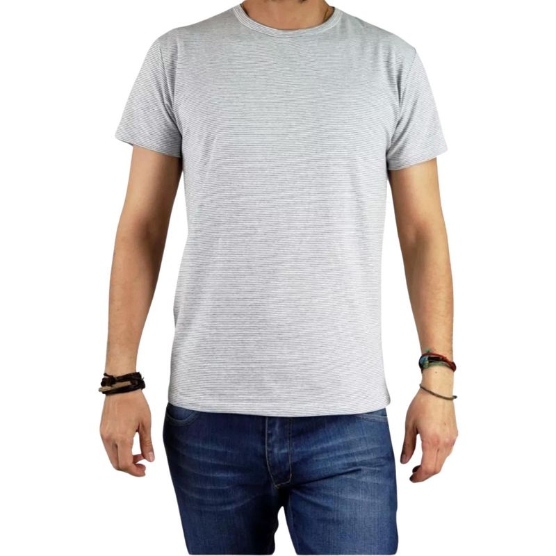 MPROPIA - Polera Manga Corta Algodón Hombre Diseño Calidad Lineas 145