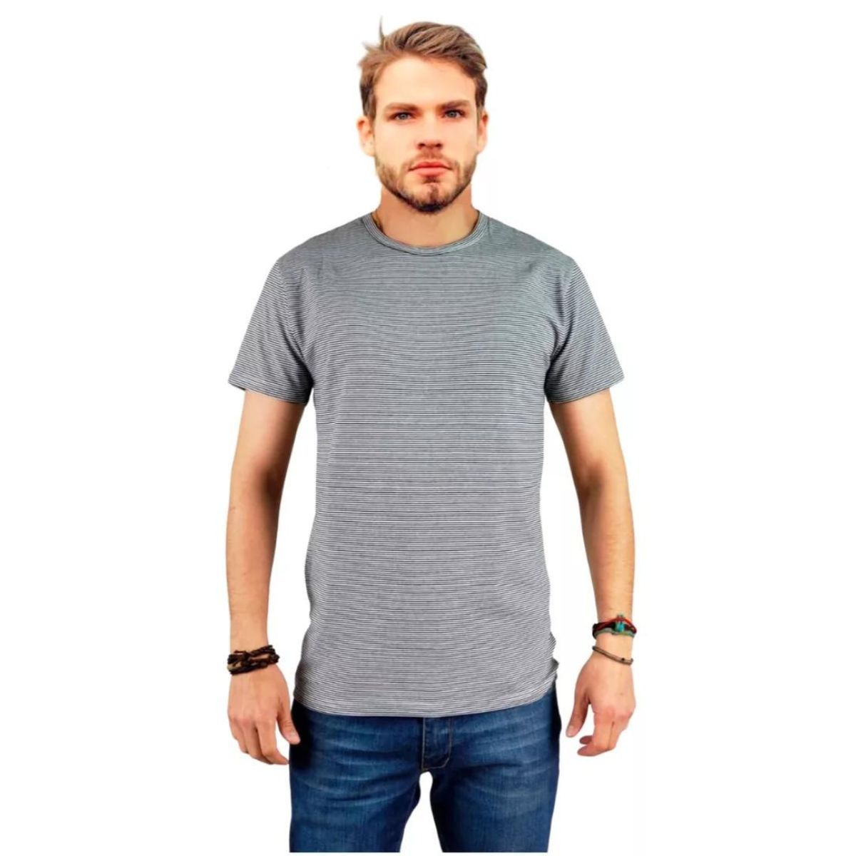 LOOK SHOP - Polera Manga Corta Algodón Hombre Diseño Calidad Lineas 145