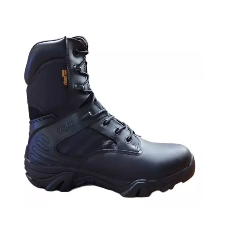 DELTA - Botas Tacticas Militares Delta Caña Alta negro