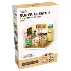ROBOTIME - Happy Meals Kitchen Super Creator Casita Miniatura Puzzle 3d