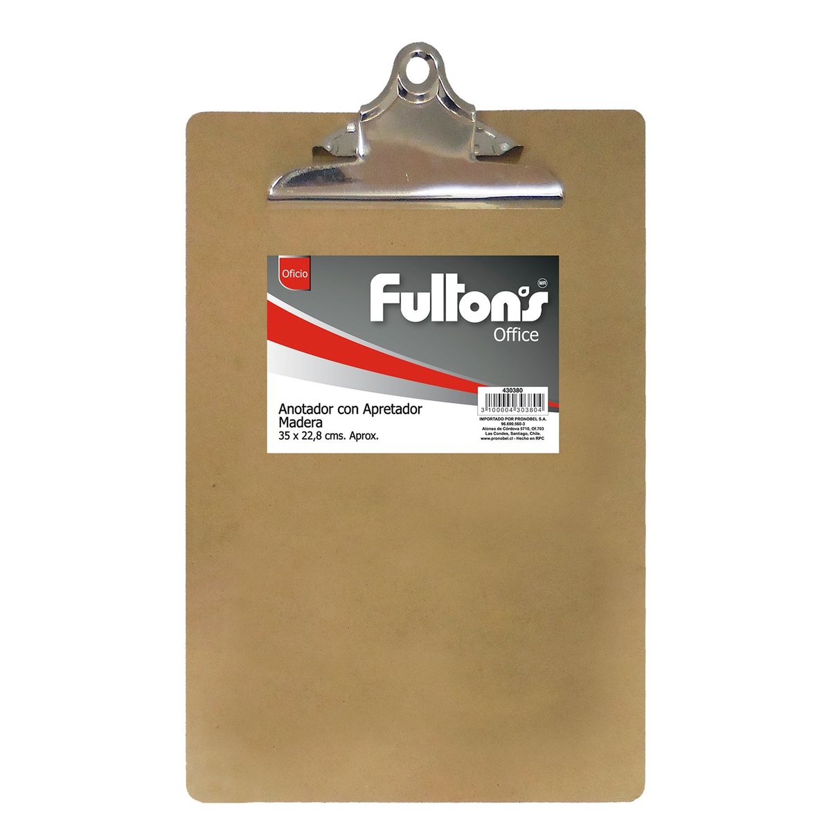 FULTONS - Anotador Con Apretador Mariposa Madera Oficio Fultons