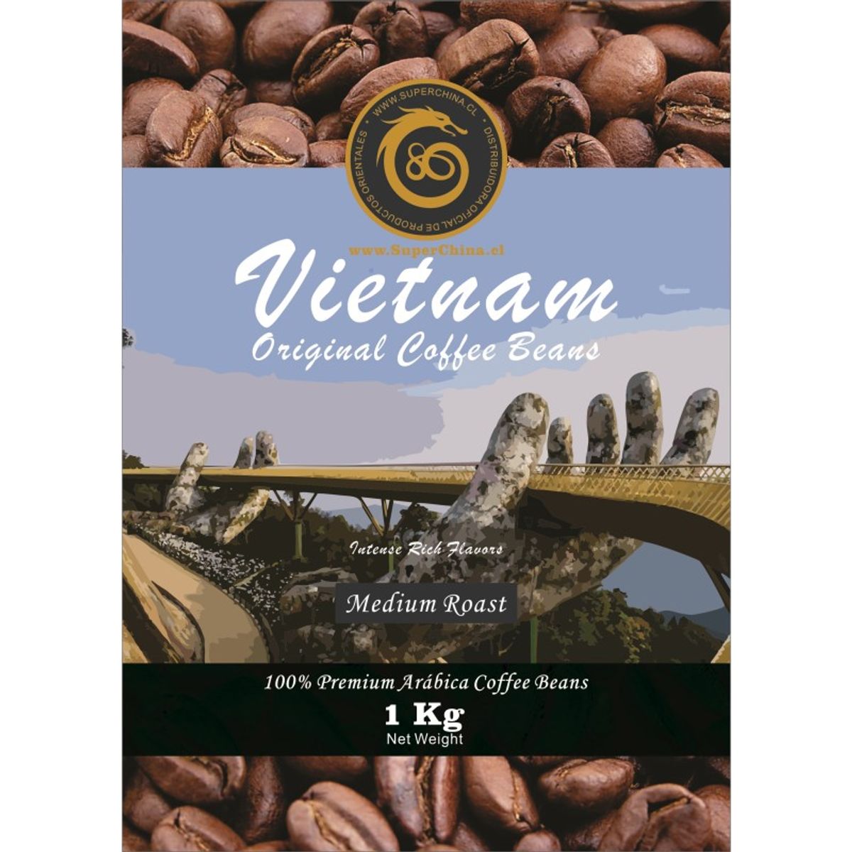 GENERICO - CAFE GRANO ARABICA TOSTADO MEDIO 1KG SUPERCHINA