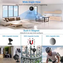 GENERICO - Cámara Mini de Seguridad A9 Wifi HD Espia Visión Nocturna