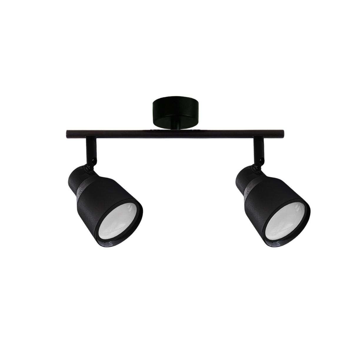 HB LEDS - Foco LED Sobrepuesto Decorativo Doble GU-10 Negro Híades