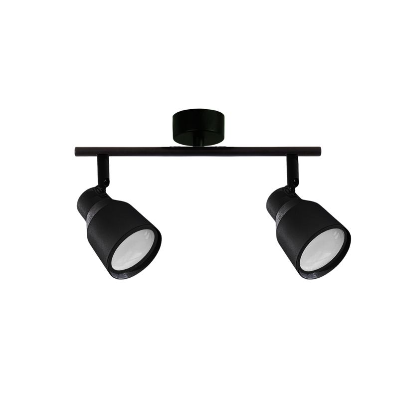 HB LEDS - Foco LED Sobrepuesto Decorativo Doble GU-10 Negro Híades