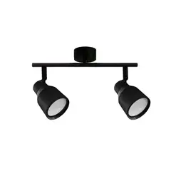 HB LEDS - Foco LED Sobrepuesto Decorativo Doble GU-10 Negro Híades