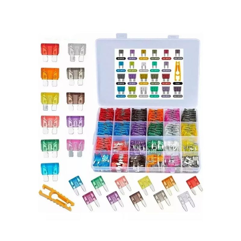 IMPORTCLICK - Kit 300Piezas Fusibles Coche Automotriz Caja IMPORTCLICK