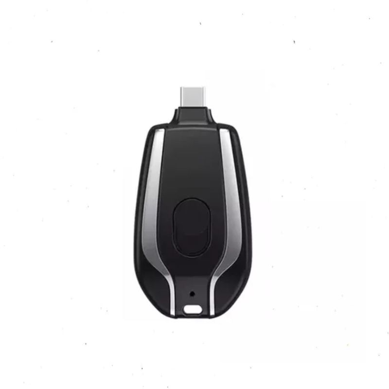 GENERICO - Llavero Portátil Mini Power Bank De 1500 Mah Tipo c Negro