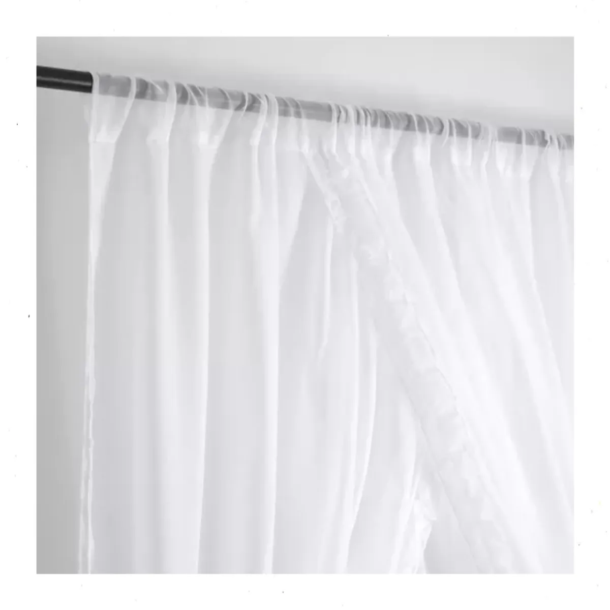 GENERICO - Visillo Velo Romántico Liso 2.0 X 2.20 Mts Decoracion Hogar