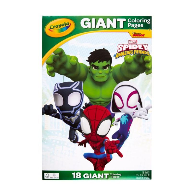 CRAYOLA - SET GIGANTE PARA COLOREAR SPIDEY 18 PG + 24 CRAYONES