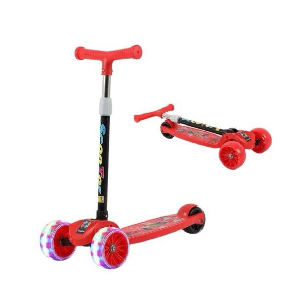 GENERICO - Scooter Monopatin Plegable Luz Led