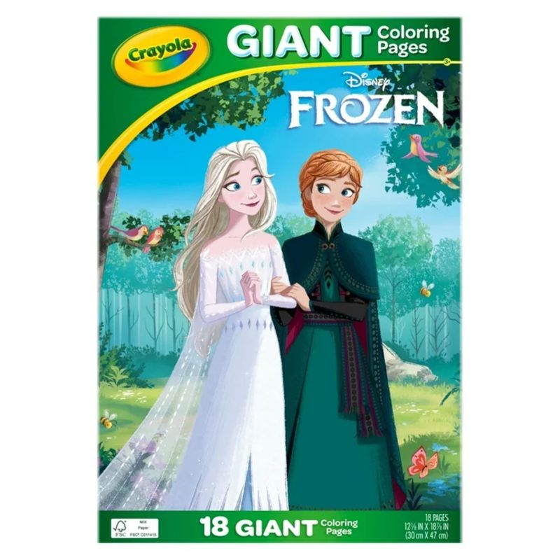 CRAYOLA - SET GIGANTE PARA COLOREAR FROZEN 18 PG + 24 CRAYONES