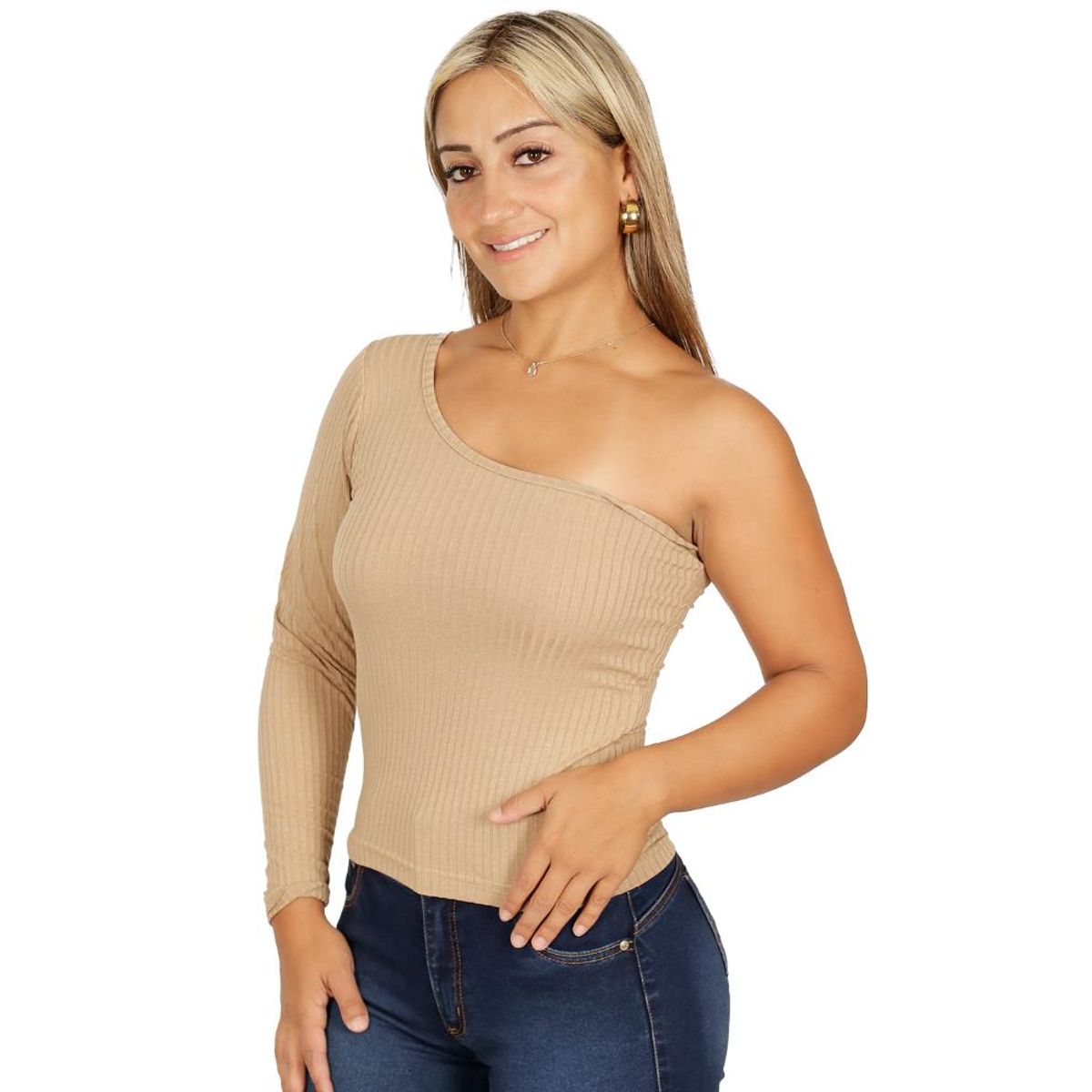 DIVINO JEANS - Polera Aline II Camel Divino Jeans