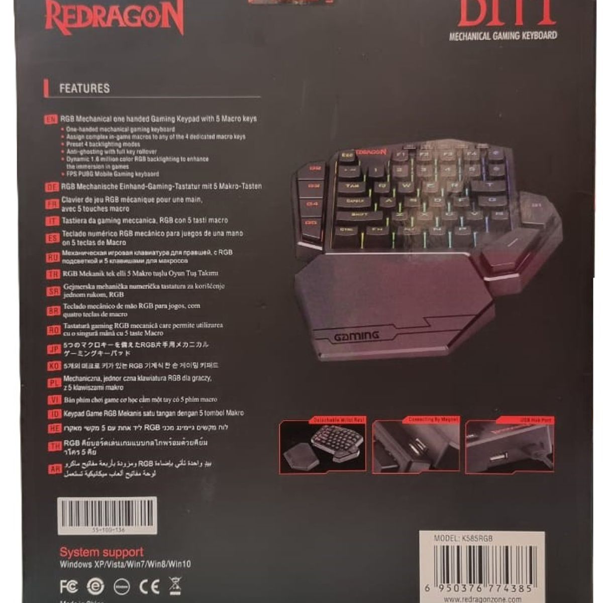REDRAGON - TECLADO MECANICO REDRAGON DITI