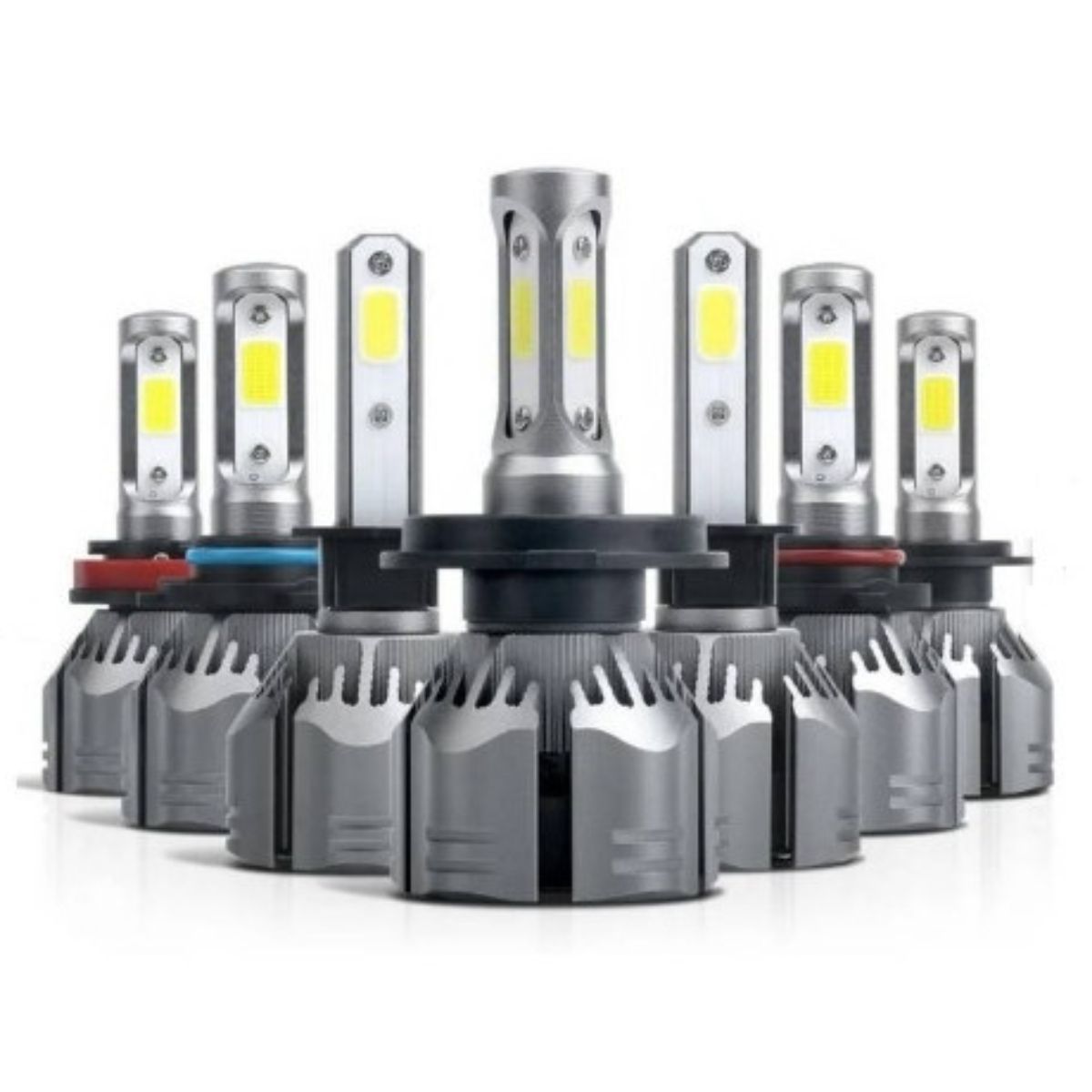 GENERICO - Kit de Bombillos turbos LED H1-H3-H7-H11-H13