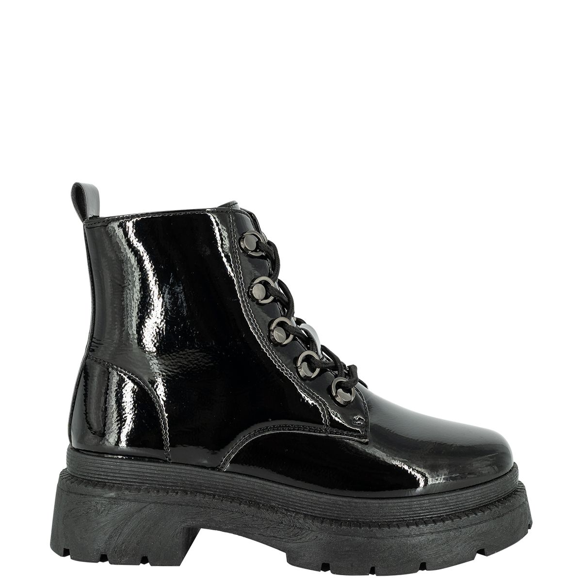 ALQUIMIA - Botin Mujer Negro Charol Indo Alquimia