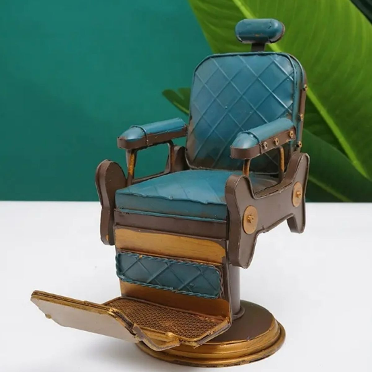 GENERICO - Silla Barbero Americano Retro Vintage Artesanía De Metal