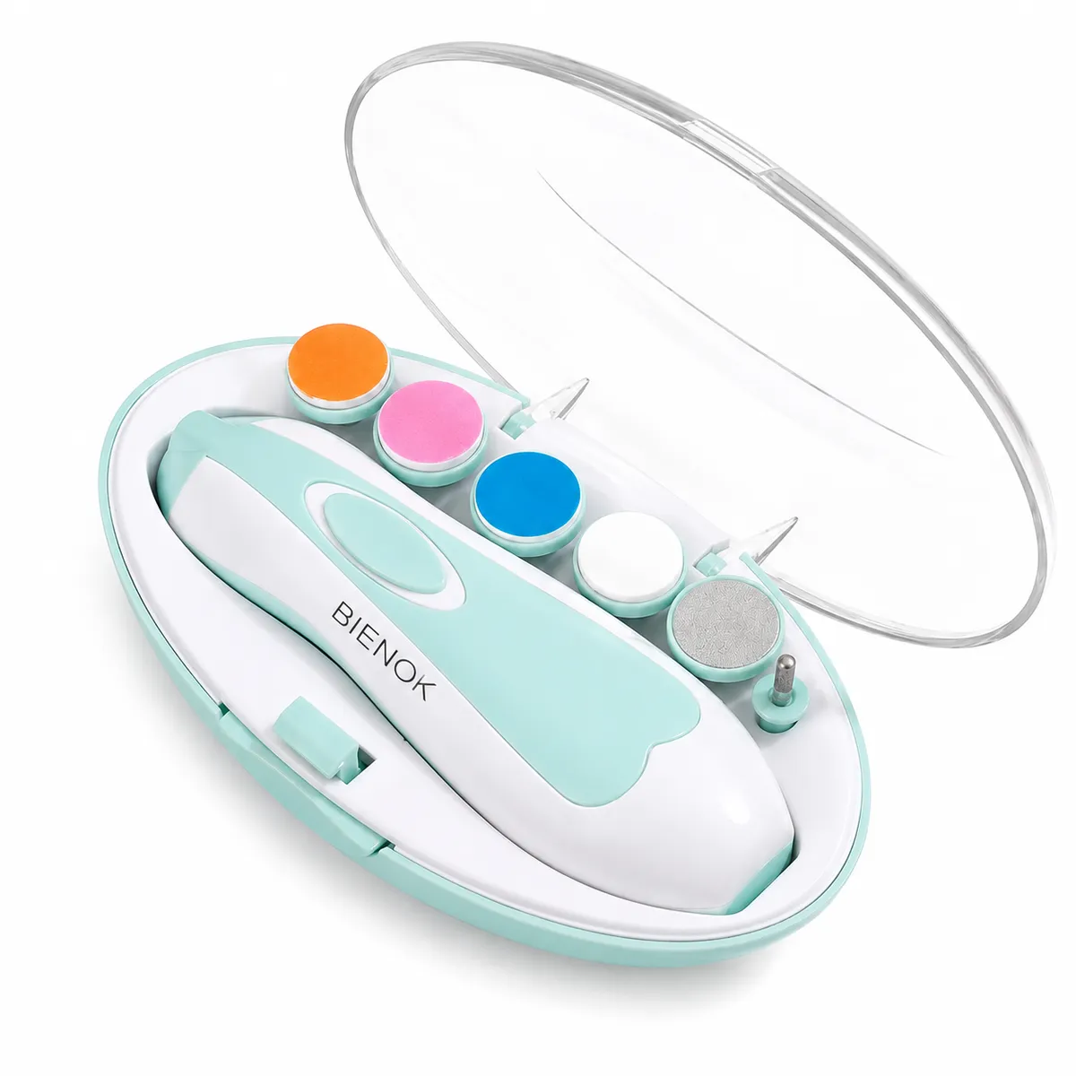 GENERICO - Corta Uñas Para Bebés Y Niños Lima Eléctrica Pulidor CELESTE