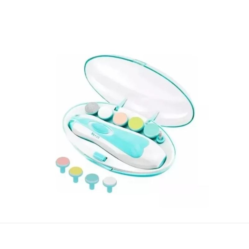 GENERICO - Corta Uñas Para Bebés Y Niños Lima Eléctrica Pulidor CELESTE