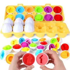 OEM - JUEGO ENCAJE DE FIGURAS HUEVOS EDUCATIVOS MONTESSORI