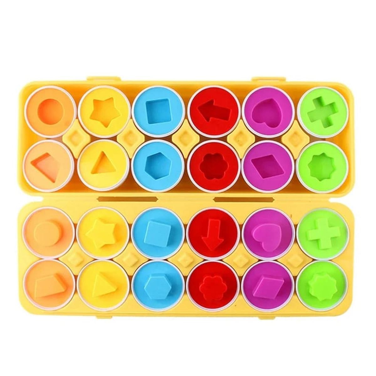 OEM - JUEGO ENCAJE DE FIGURAS HUEVOS EDUCATIVOS MONTESSORI