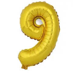 GENERICO - Globo Numero Metalizado 26 Pulgadas 9