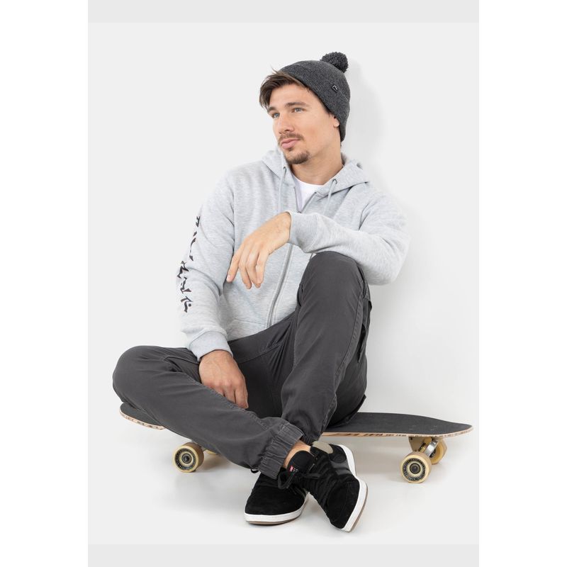 RUSTY - Poleron Mid Gradient Full Zip Gris Hombre Rusty